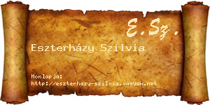 Eszterházy Szilvia névjegykártya