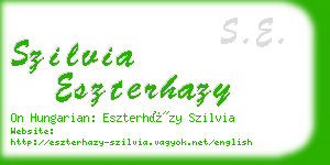 szilvia eszterhazy business card